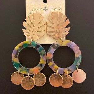 Jane Marie Gold Palm Frond Earrings